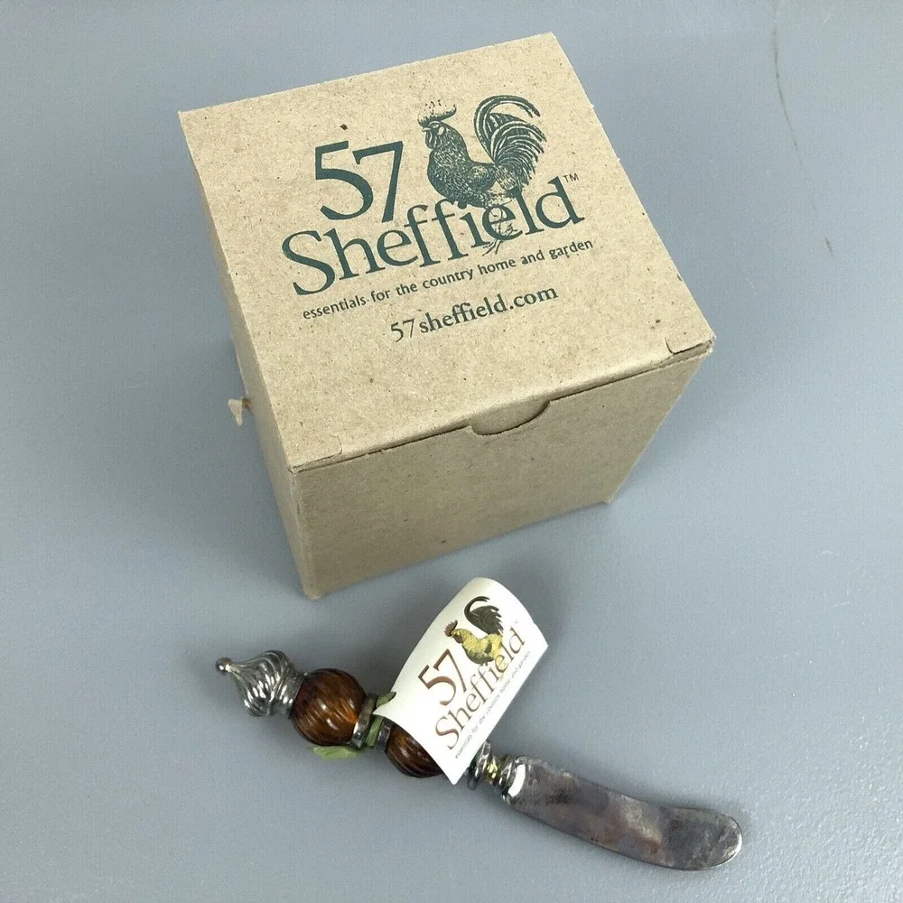 57 Sheffield Ornate Cheese Spreader Knife Country Home & Garden Style‎